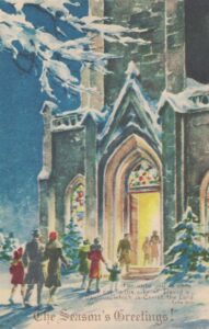 Vintage Postcard Christmas For Unto You is Born