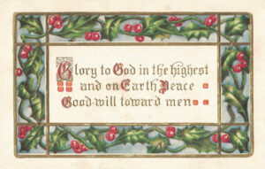 Vintage Postcard Christmas Glory to God in the Highest