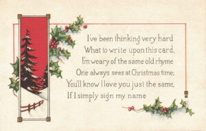 Vintage Postcard Christmas I Love You Just the Same