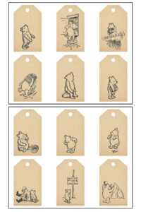 Winnie the Pooh Bear Journal Tags