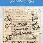 16 Free Printable Vintage Christmas Carols With Script Titles