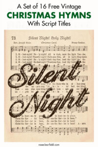 A Set of 16 Free Vintage Christmas Hymns With Script Titles