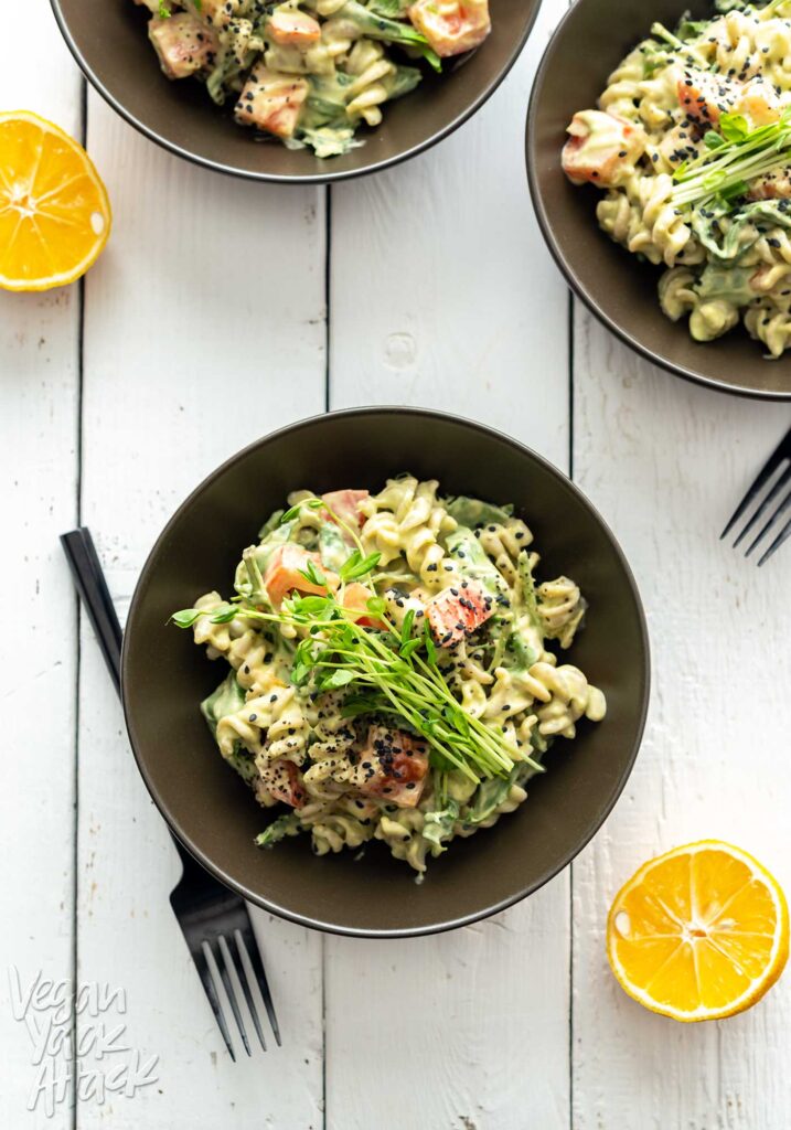 Avocado Tahini Pasta Vegan Yack Attack