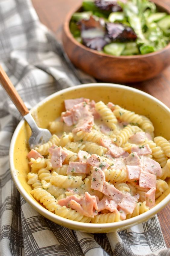 Creamy Pasta with Ham Slimming Eats