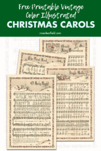 Free Printable Vintage Color Illustrated Christmas Carols