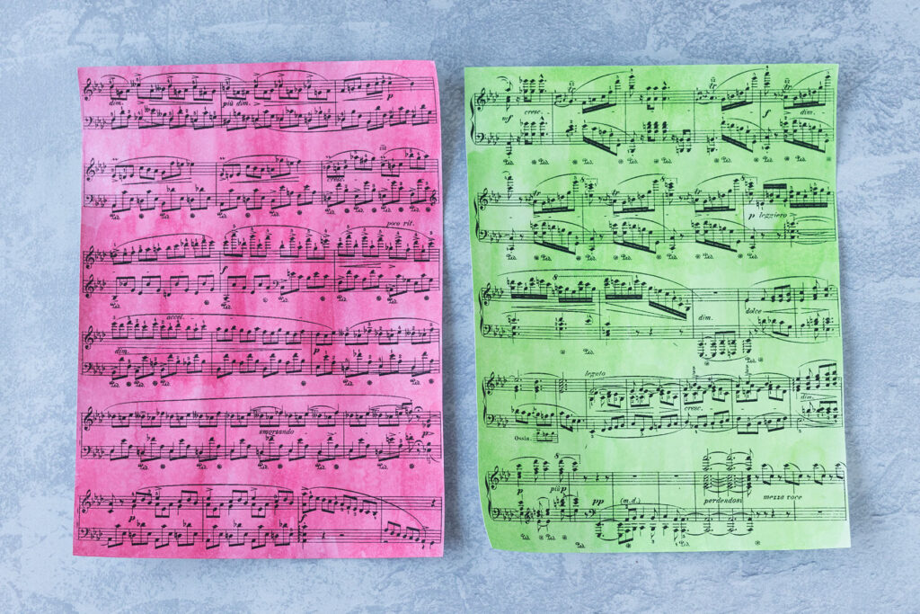 Watercolor Painted Sheet Music