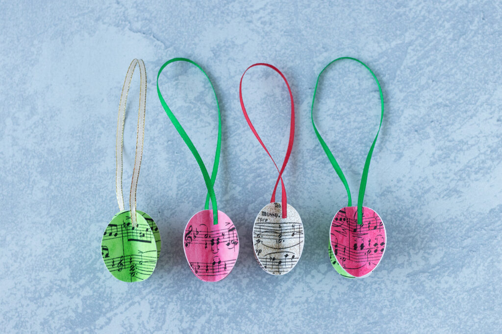 DIY Sheet Music Paper Ornaments