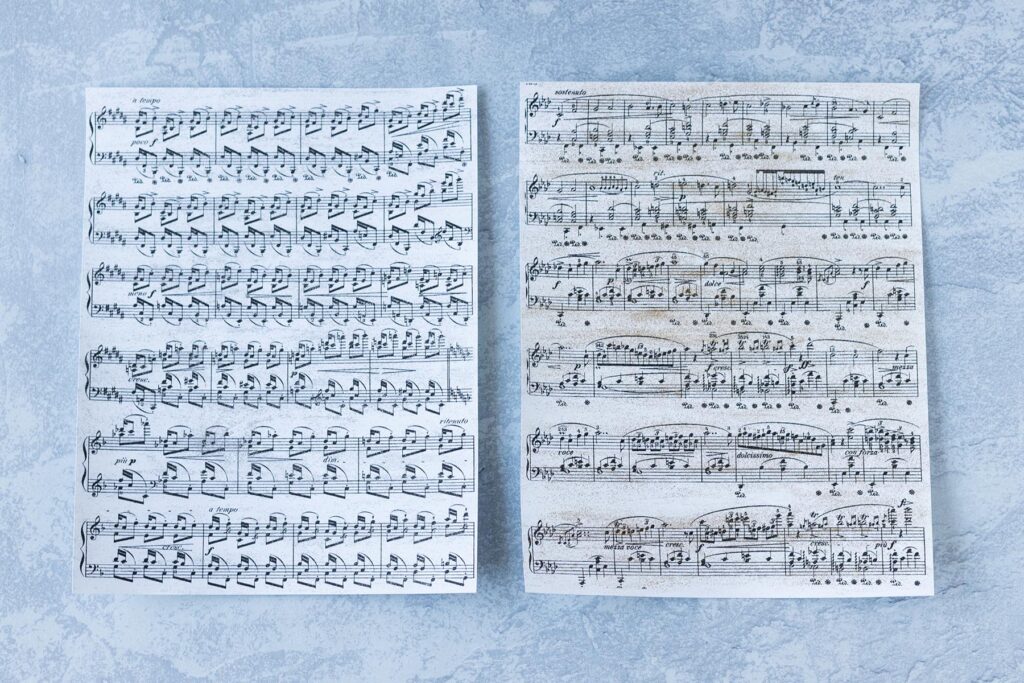 Metallic Painted Sheet Music