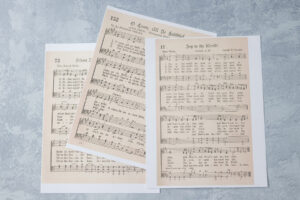Christmas Hymns Printed on Cardstock