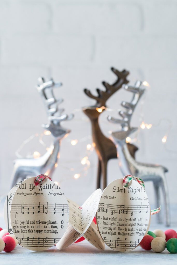 DIY Simple Large Sheet Music Ornaments