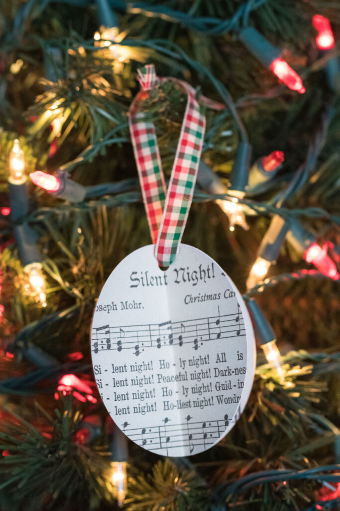 Silent Night Sheet Music Ornament