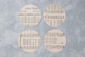 Large Punched Sheet Music Circles