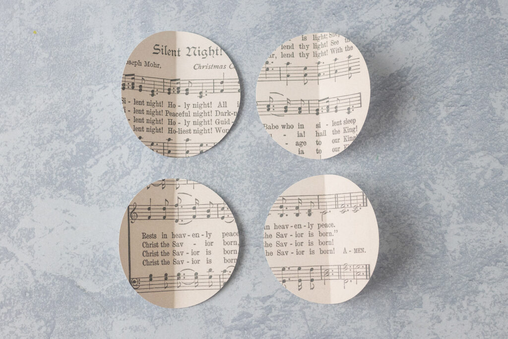 DIY Sheet Music Ornaments in Progress