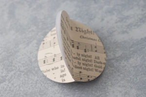 DIY Sheet Music Ornaments in Progress