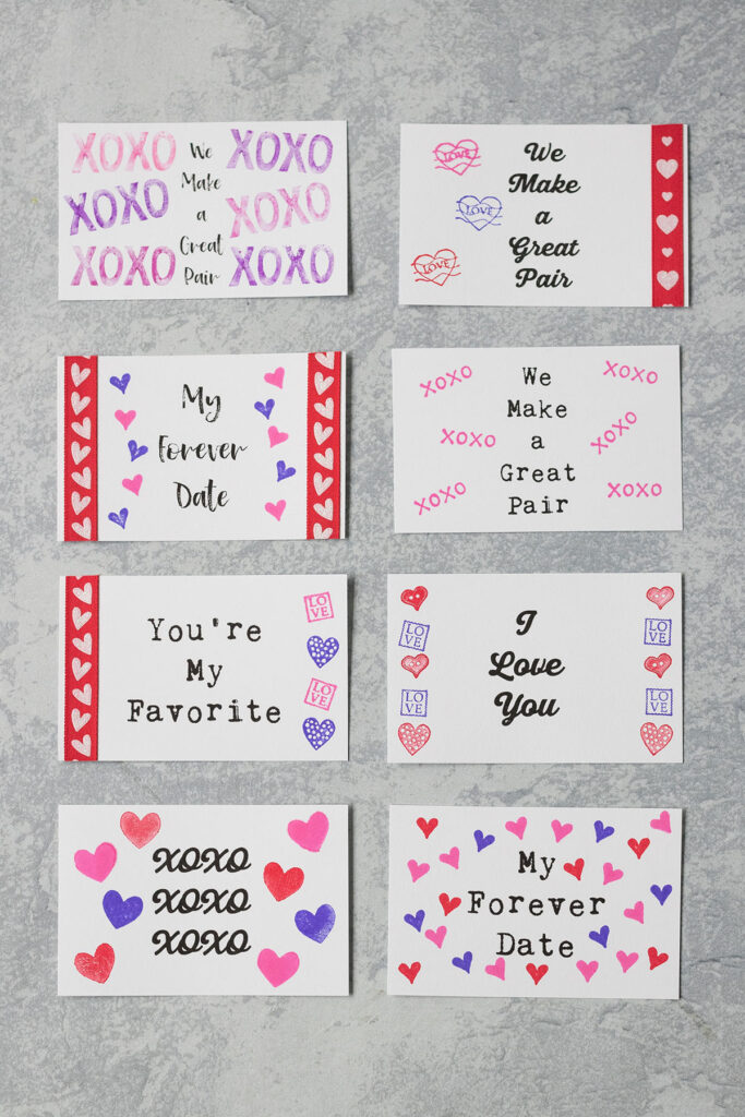 DIY Tiny Valentines with Stamped Detail