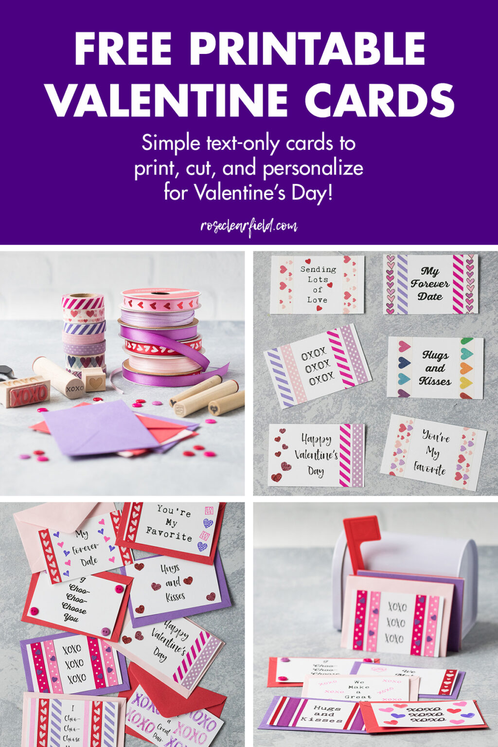 Free Printable Tiny Valentines • Rose Clearfield