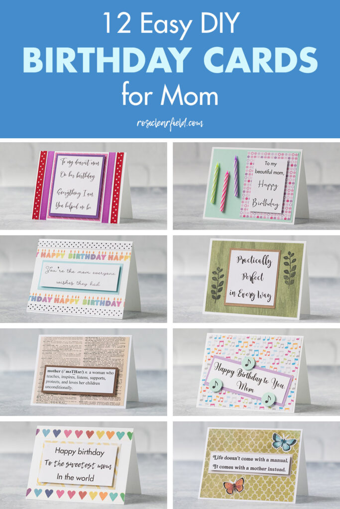 12 Easy DIY Birthday Cards for Mom