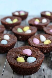 Mini Egg Brownie Bites Zest and Simmer