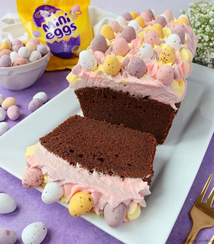 Mini Egg Chocolate Loaf Cake The Baking Explorer