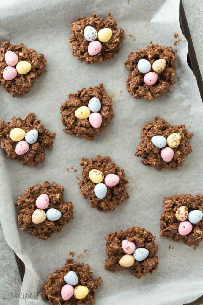 No Bake Birds Nest Cookies The Recipe Rebel