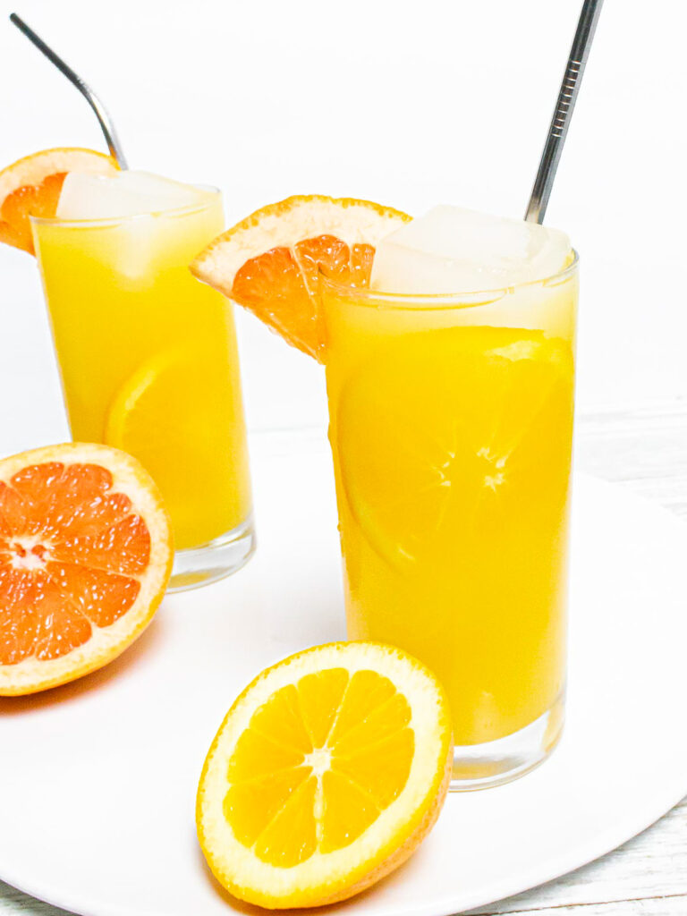 Grapefruit and orange juice mocktail