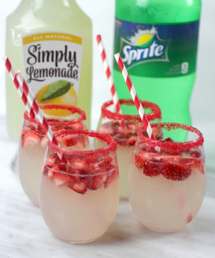 Strawberry Lemonade Spritzer Saving You Dinero