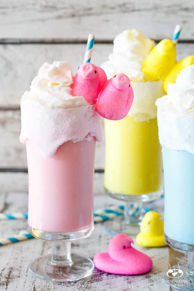 Toasted Marshmallow Easter Peeps Milkshakes Shared Appetite