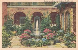 Vintage Postcard Alabama Mobile Scene in Bellingrath Gardens