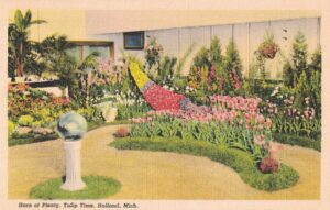 Vintage Postcard Michigan Holland Tulip Time Horn of Plenty