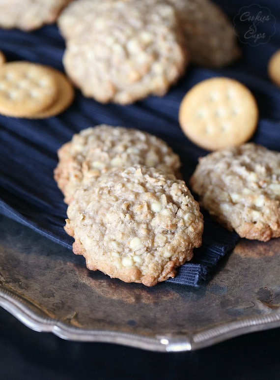 Salty Ritz Cracker Oatmeal Cookies Cookies and Cups