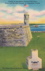 Vintage Postcard Florida St. Augustine Castillo de San Marcos National Monument Tower and Hot Shot Furnace Preview