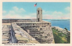 Vintage Postcard Florida St. Augustine Castillo de San Marcos National Monument Watch Tower 2 Preview