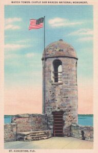 Vintage Postcard Florida St. Augustine Castillo de San Marcos National Monument Watch Tower Preview