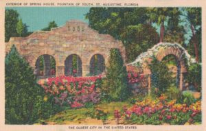 Vintage Postcard Florida St. Augustine Fountain of Youth Exterior of Spring House Preview