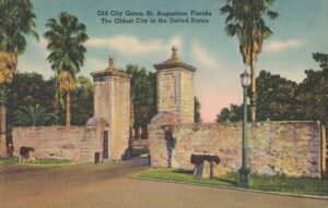Vintage Postcard Florida St. Augustine Old City Gates 3 Preview