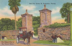 Vintage Postcard Florida St. Augustine Old City Gates Preview