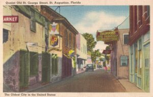 Vintage Postcard Florida St. Augustine Quaint Old St. George Street Preview