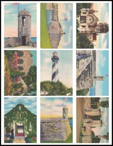 Vintage St. Augustine Postcards ATC 8.5x11 Page Preview