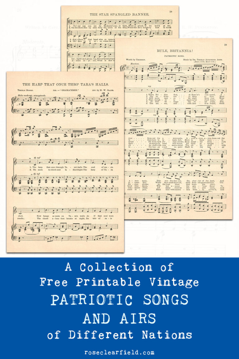 A Collection of Free Printable Vintage Patriotic Songs and Airs of ...