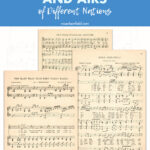 Free Printable Vintage Patriotic Songs and Airs of Different Nations