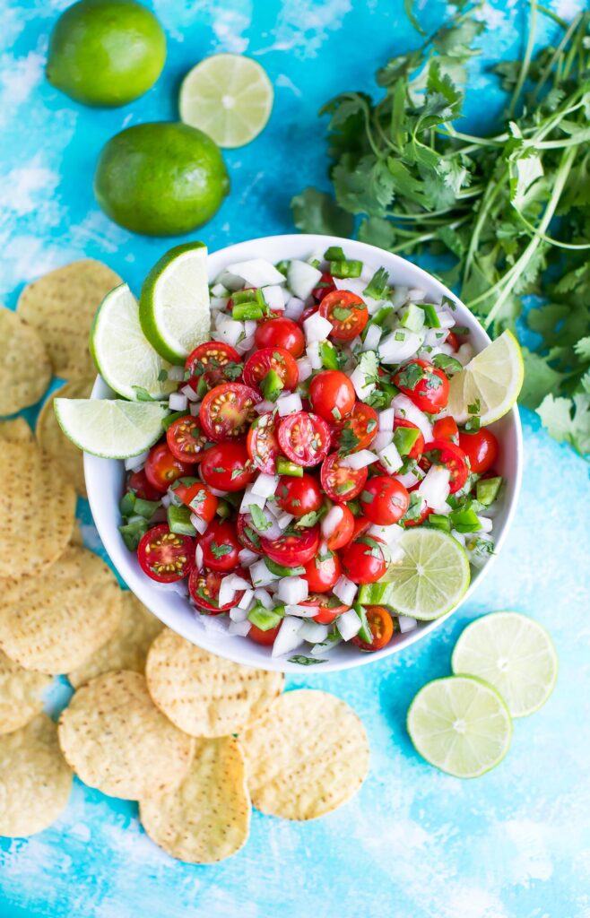 Cherry Tomato Pico de Gallo Peas and Crayons