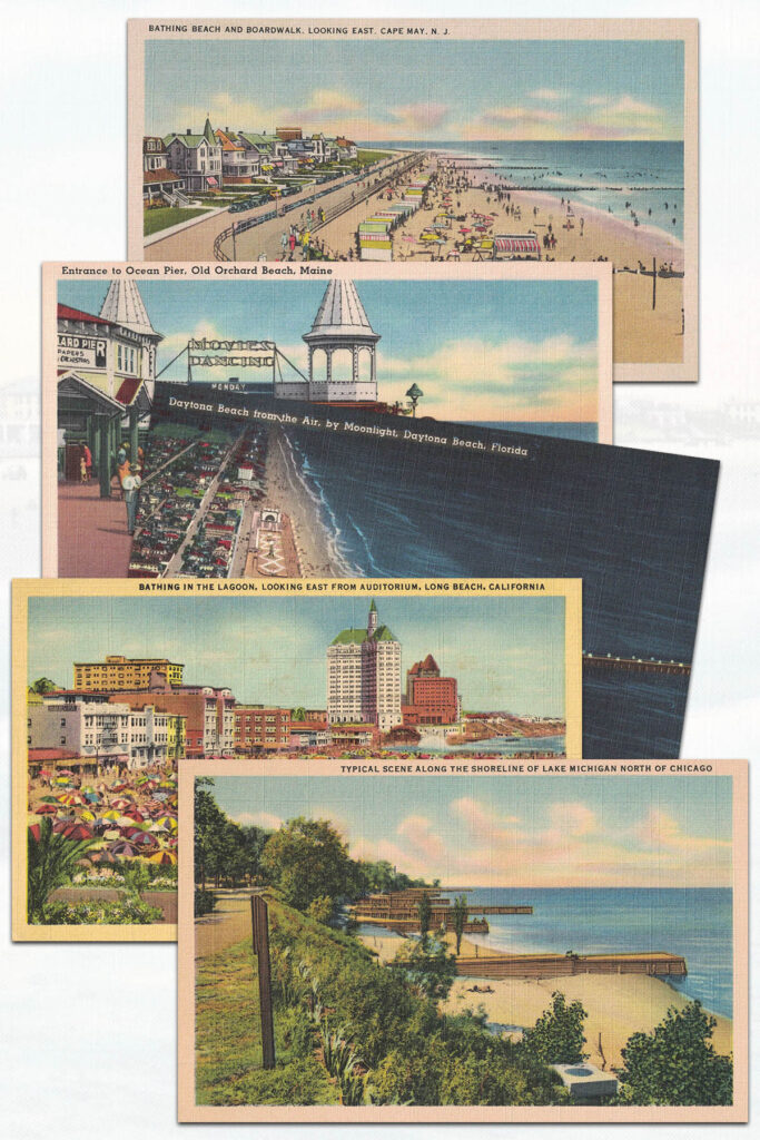 Free Printable Vintage Beach Postcards Preview