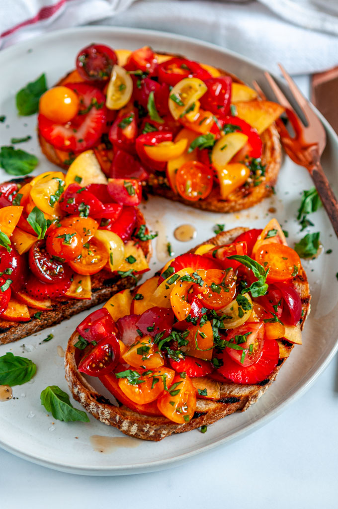 Nectarine Strawberry Tomato Bruschetta Aberdeen's Kitchen