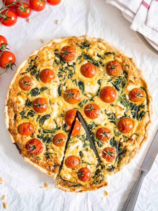 Spinach Tomato Quiche Plated Cravings