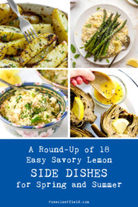 A Round-Up of Easy Savory Lemon Side Dishes for Spring and Summer