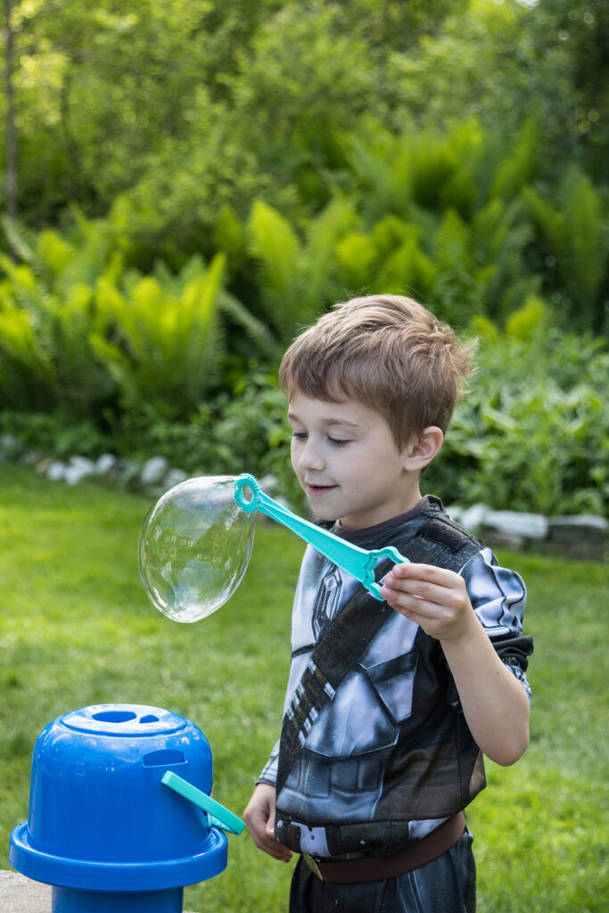 Tommy Blowing Bubbles