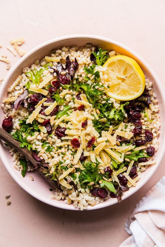 Spring Salad with Barley and Lemon Chive Vinaigrette The Modern Proper