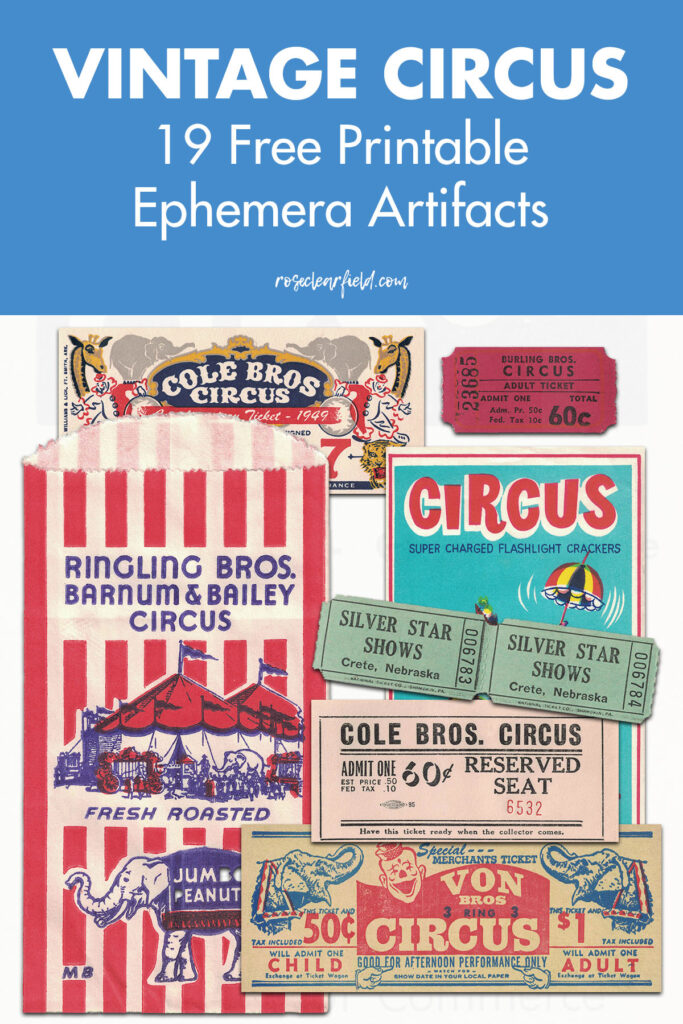 Vintage Circus 19 Free Printable Ephemera Artifacts