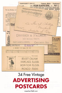 34 Free Vintage Advertising Postcards
