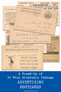 A Round-Up of 34 Free Printable Vintage Advertising Postcards
